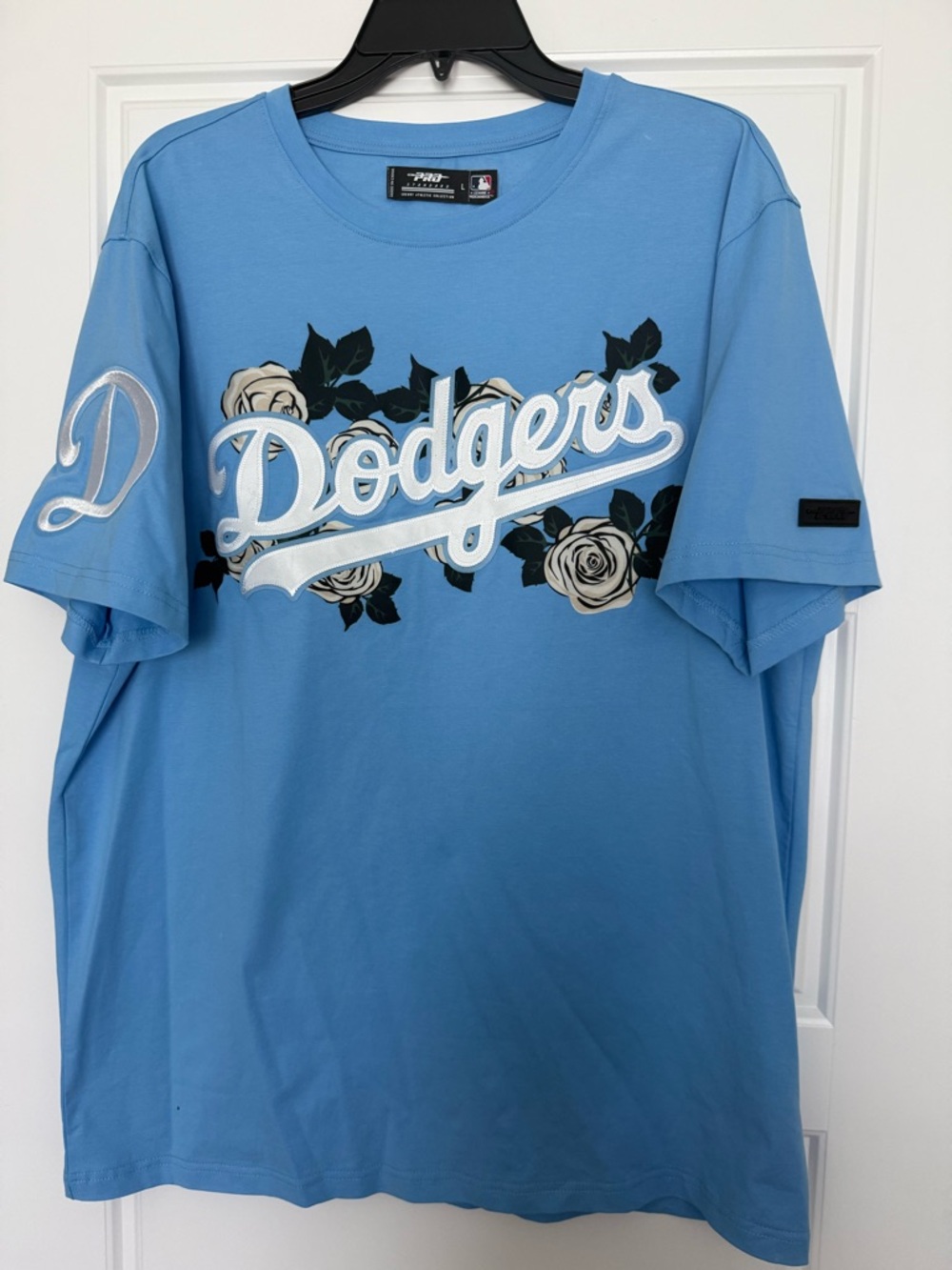 Los Angeles Dodgers Floral Logo Short Sleeve Tee - Light Blue